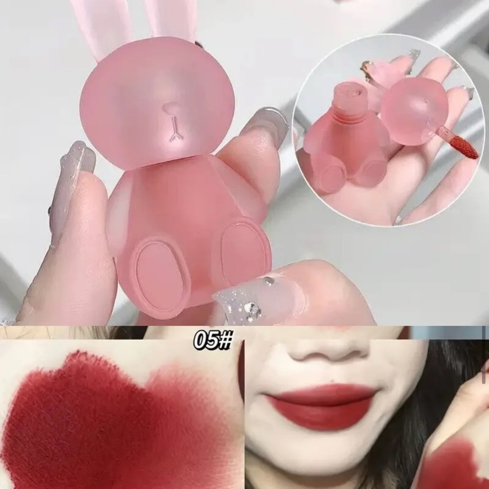 Gege bear cute bunny keychain lipstick matte in #5